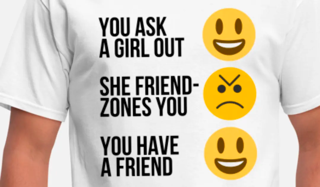 Meme de como un hombre entra en la friendzone de una mujer